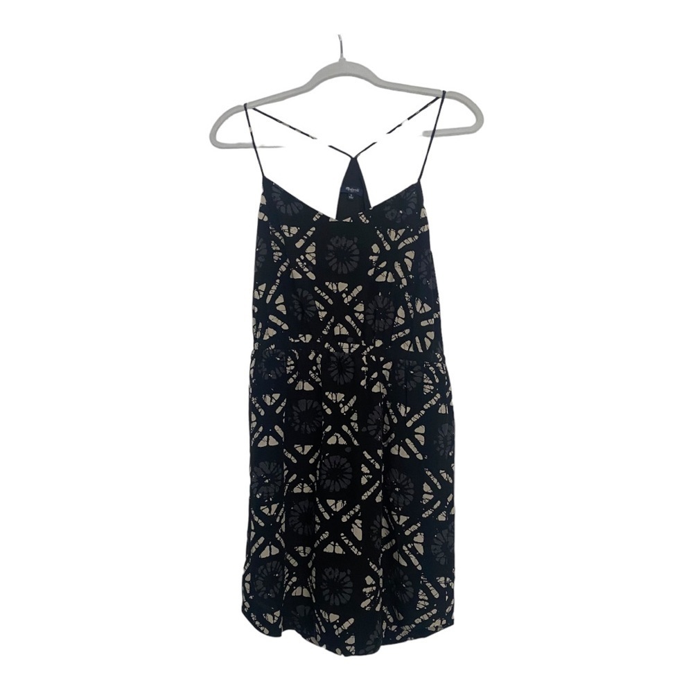 Madewell Women’s 100% Silk Stairview Racerback‎ Batik Dress with Pockets